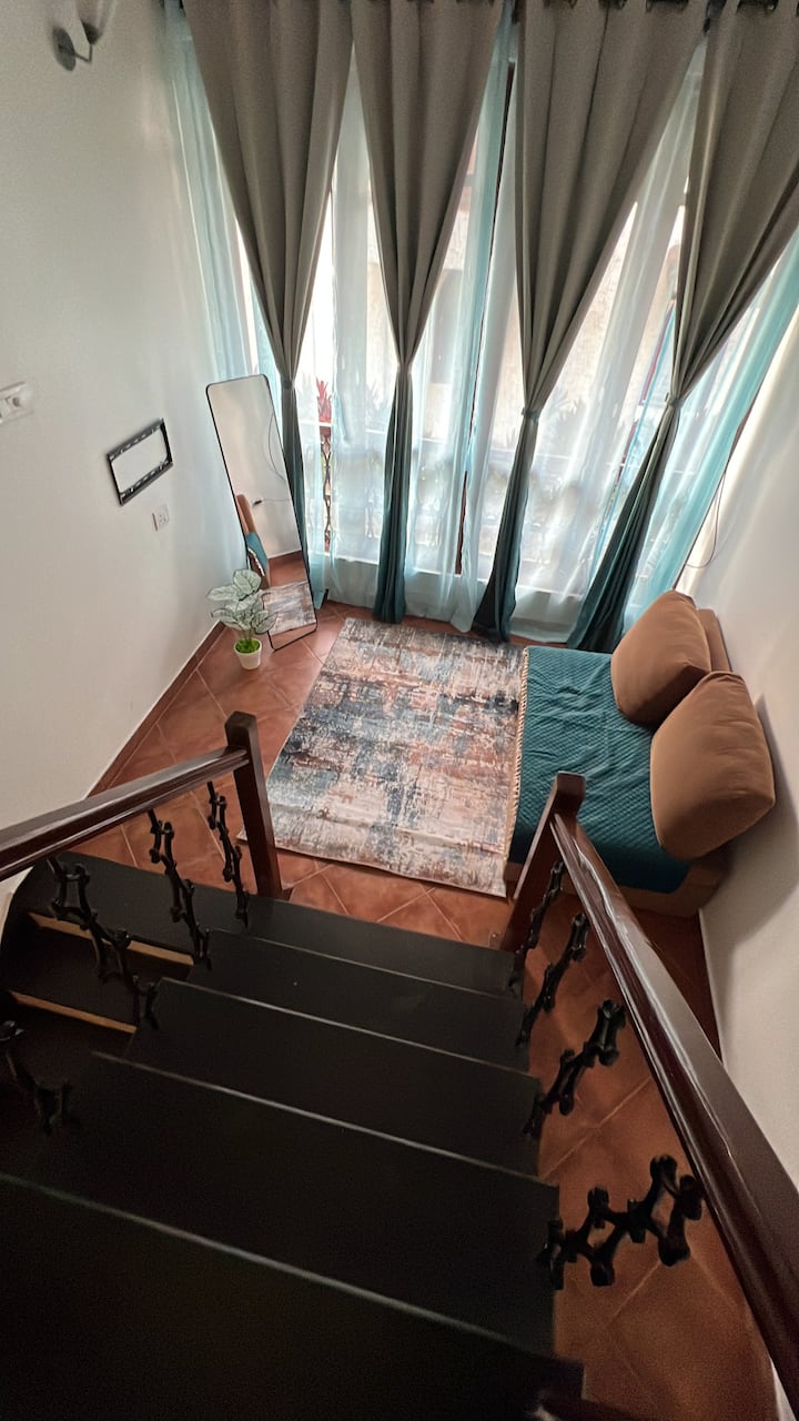 You will love this landing space, I bet. Just sit relax and do nothing, or just read book, listen music on your pods, headphones.