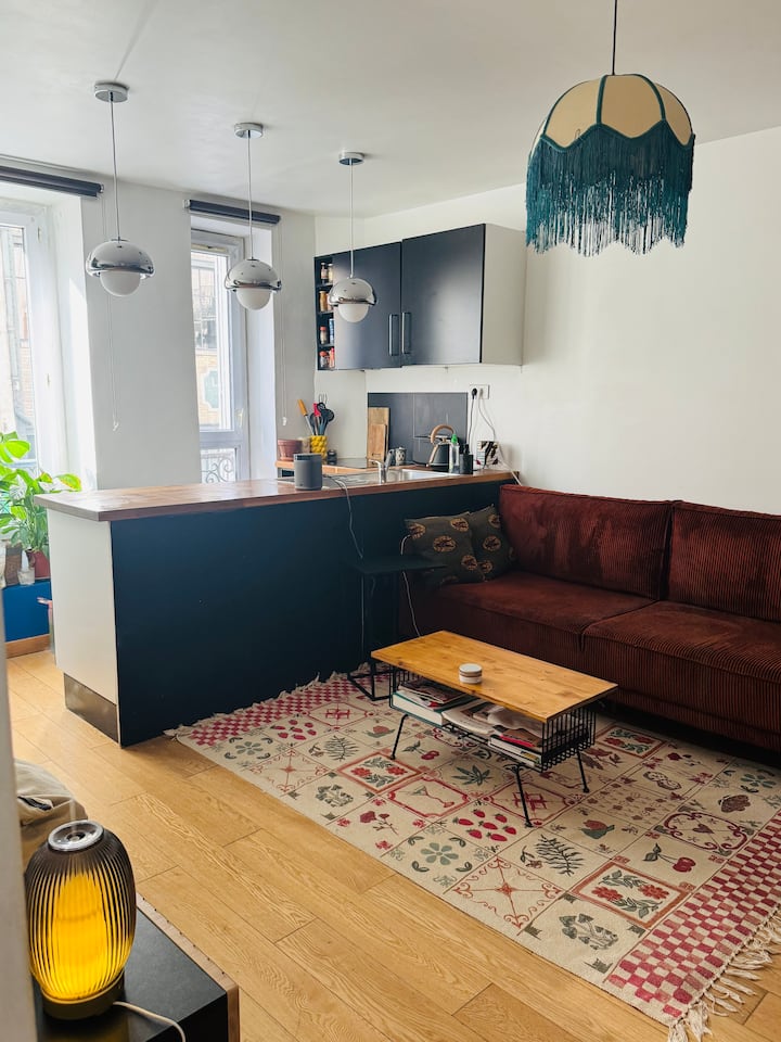 Appartement Chaleureux, Très Bien Situé - París