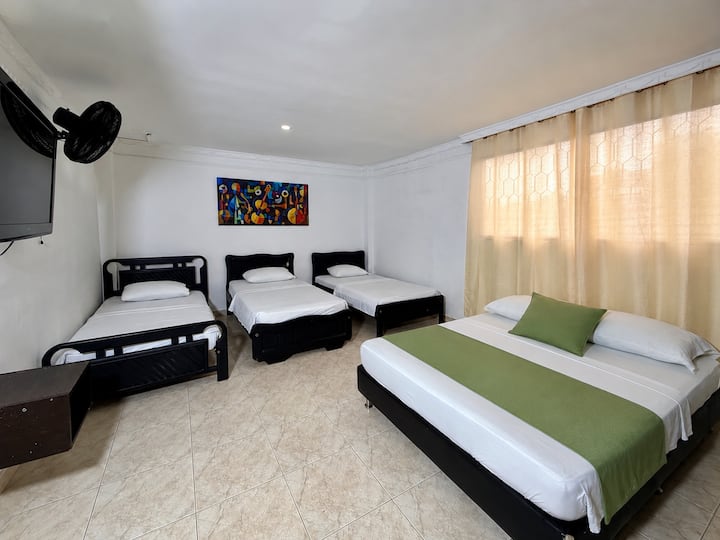 Barranquilla Green |A/c Wifi Habitación Quintuple - Barranquilla