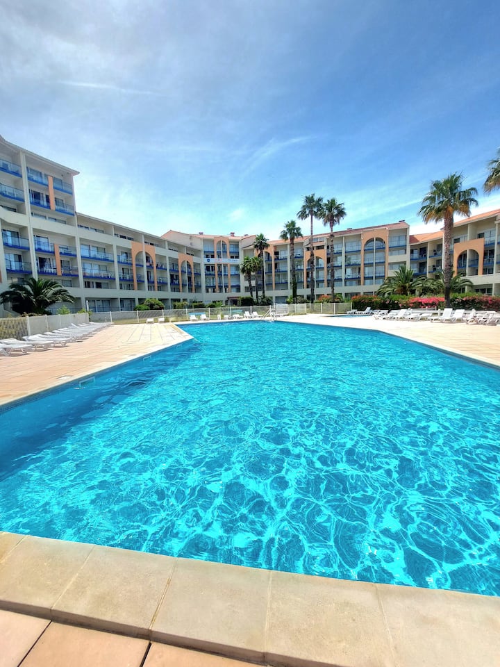 Studio Avec Clim, Plage à 300m, Piscine Et Parking - Argelès-sur-Mer
