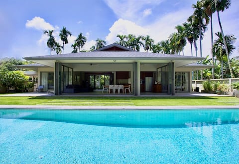 Luxury villa 4 bedrooms 15 m pool Mai kao quiet