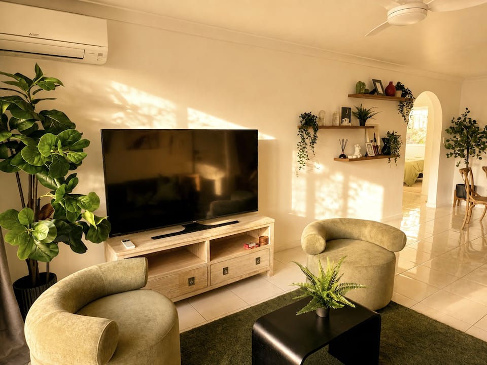 Living area in the Coorparoo apartment
