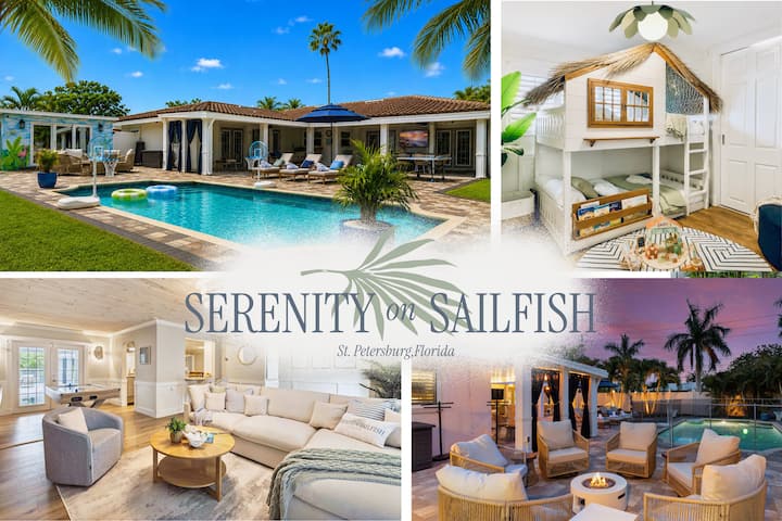 Serenity On Sailfish | Luxury + Family Friendly - St. Pete Beach