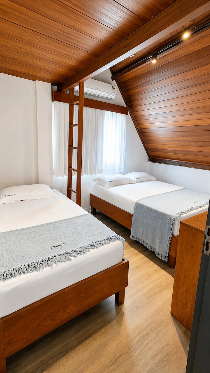 Air-conditioned family room for up to 5 guests, TV, perfect for groups and children.