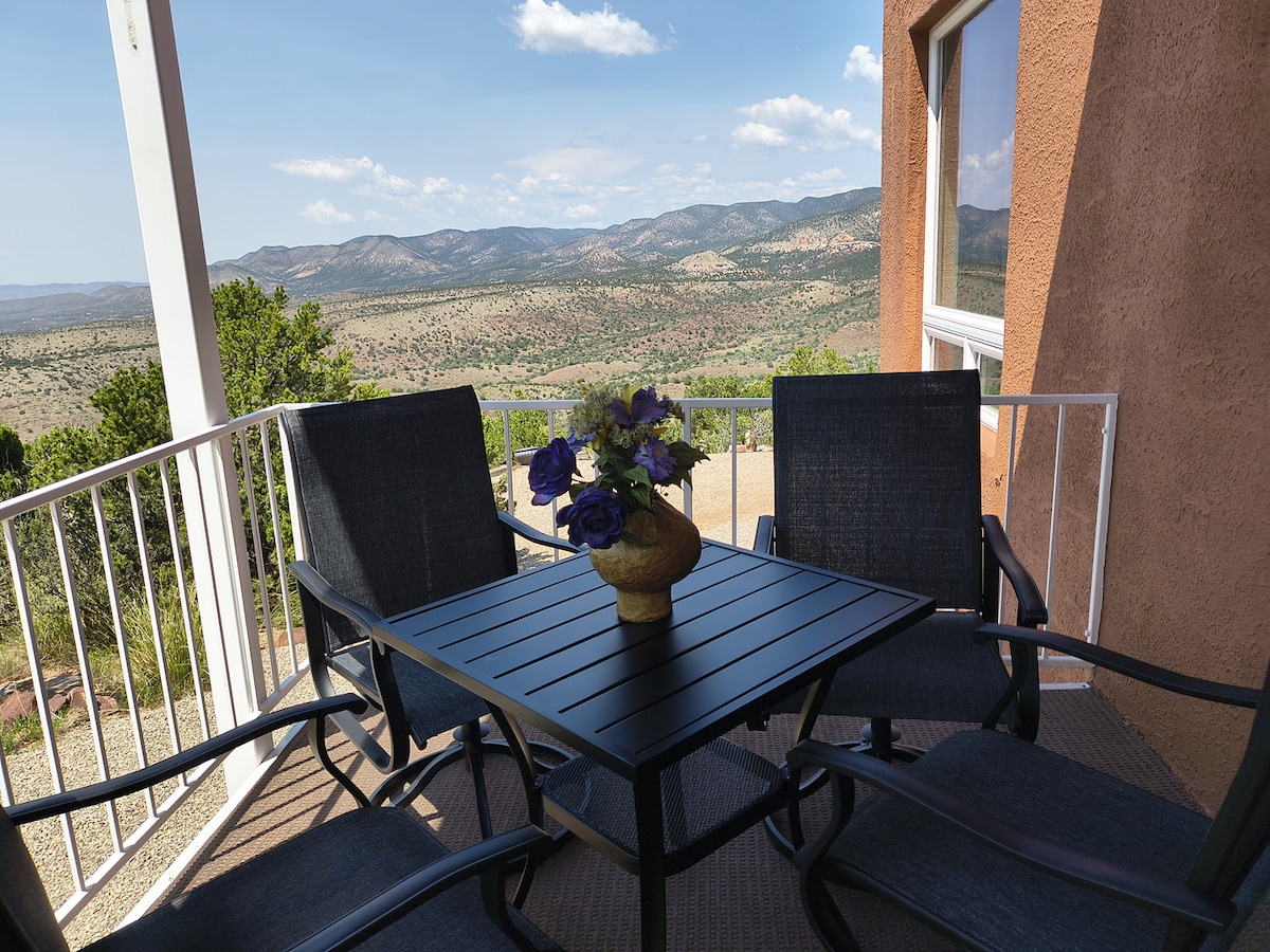 Sacramento Mountains and Tularosa Basin from patio dining