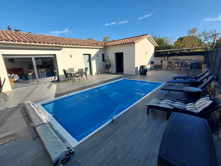 Villa Climatisée 120 M² Avec Piscine  Poussan - Balaruc-les-Bains