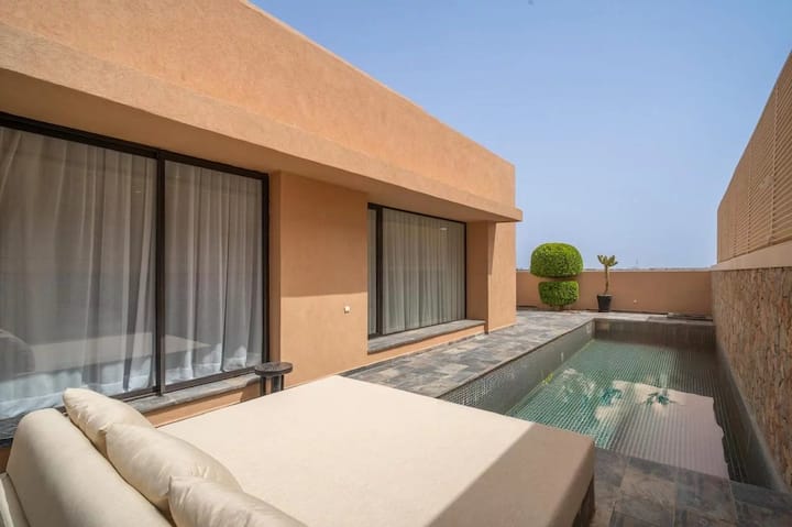 Villa Vue Atlas & Golf, Piscine Chauffée & Jacuzzi - Marrakesh