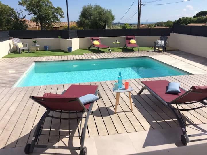 Spacieuse Villa Avec Piscine - Autignac
