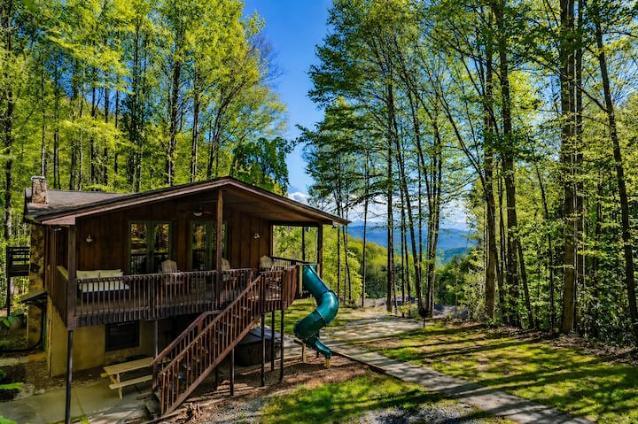 Smoky Mtn 3br Cabin | Hot Tub | Secluded Mtn Views - Bryson City, NC