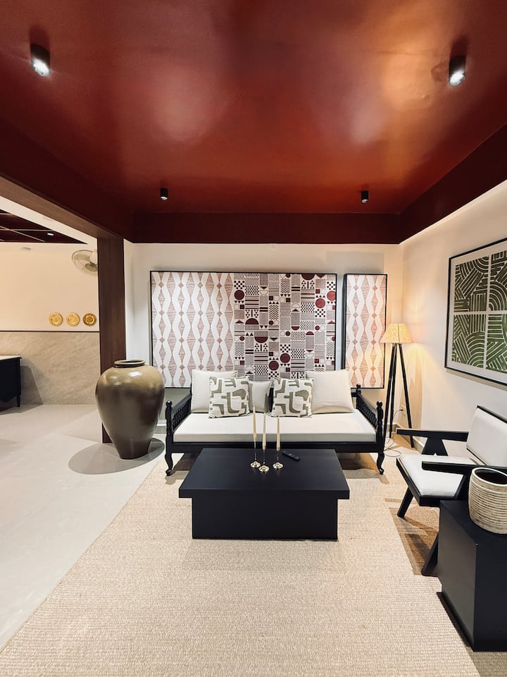Ethnic Noir | Design-led 2bhk With Balcony Views - Thrissur