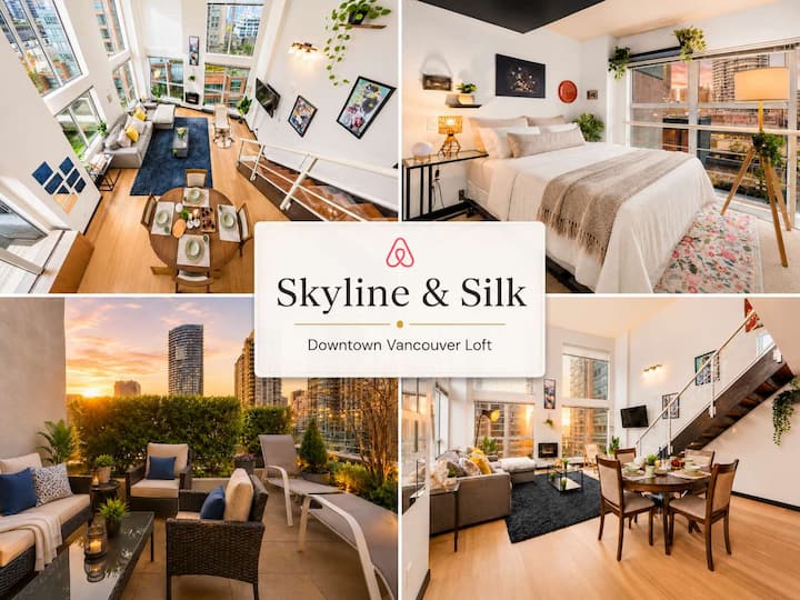 Skyline & Silk: Loft Above Downtown, Patio, Parkin - Vancouver