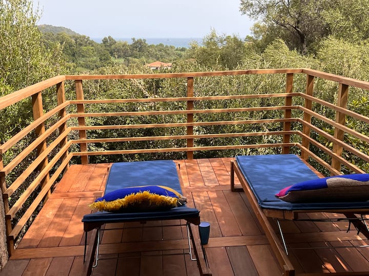 Maison De Charme : Terrasse Et Vue Mer - Pinarellu