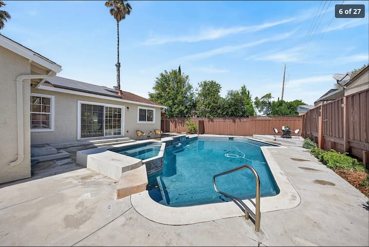 4br Backyard Oasis | Heated Pool, Spa & Bbq - San José, CA