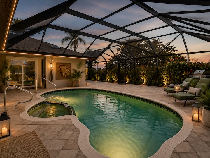 Pelican Palm Retreat Golf Pool 5br 2ba Sleep 12 - Englewood, FL
