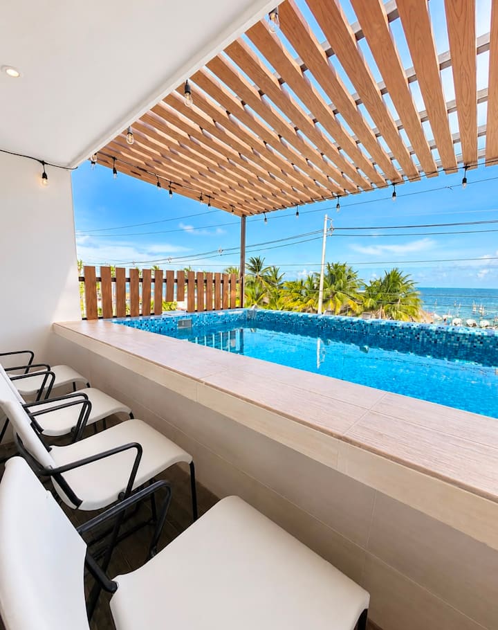Casa De Lujo Frente Al Mar Con Alberca Privada - Cancún