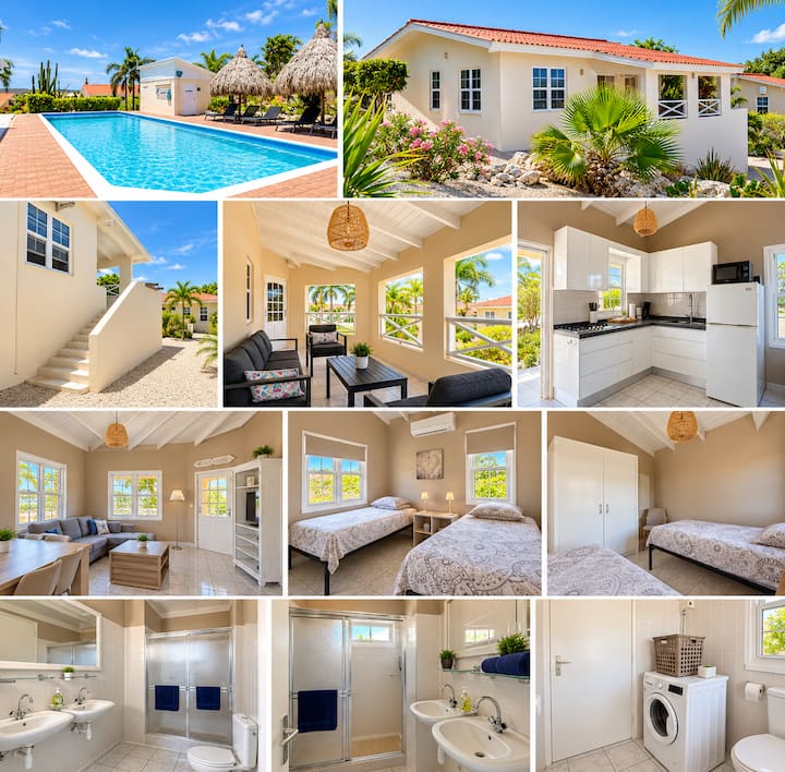 Bright Island Home Next To Resort Pool - Curaçao