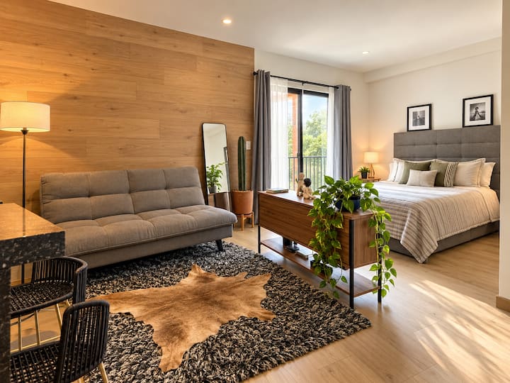 Loft Con Balcón En Roma Norte Alberca + Gym - Mexico City International Airport (MEX)