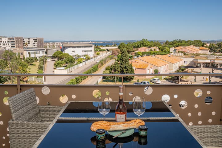 Sète Apt 3* à Côté De La Plage, Terrasse & Parking - Sète