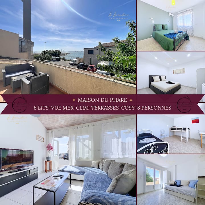 Maison Du Phare - 8 Pers | Vue Mer | Clim | 6 Lits - Fos-sur-Mer