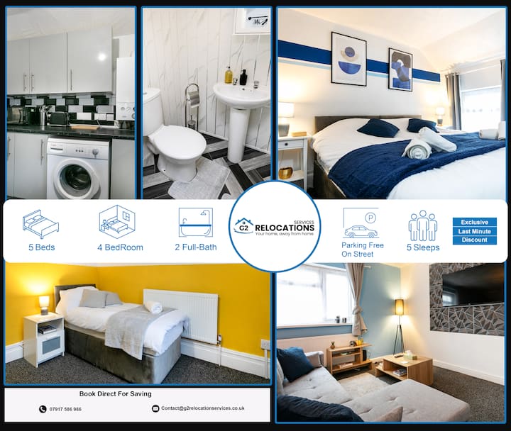 Watford| Spacious 4 Sleep|relocation &Contractors - Watford