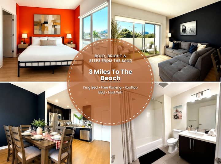 3 Mi To Beach | King Bed | Free Parking | Rooftop - Santa Monica, CA