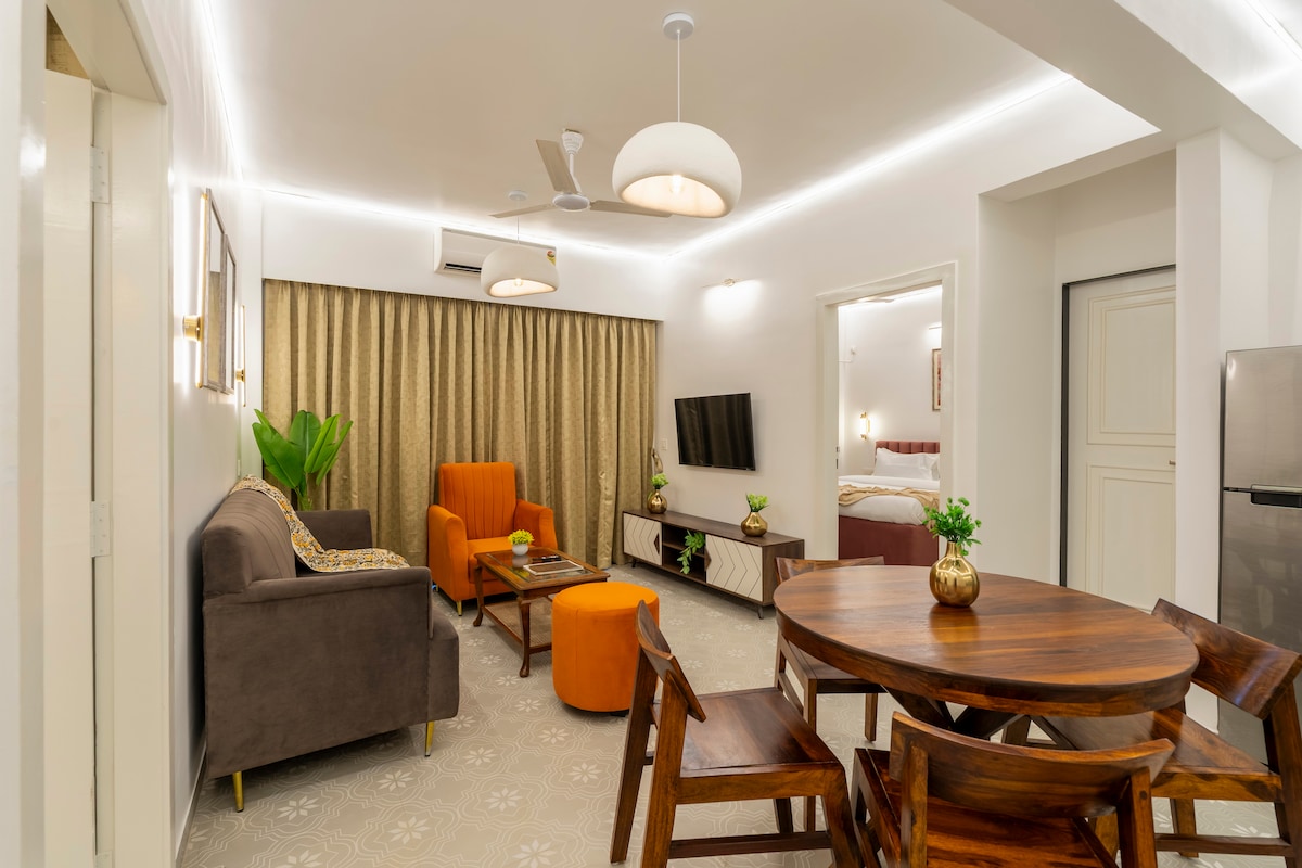 Brand New 2BHK | Near Candolim Beach with private bathtub in Goa