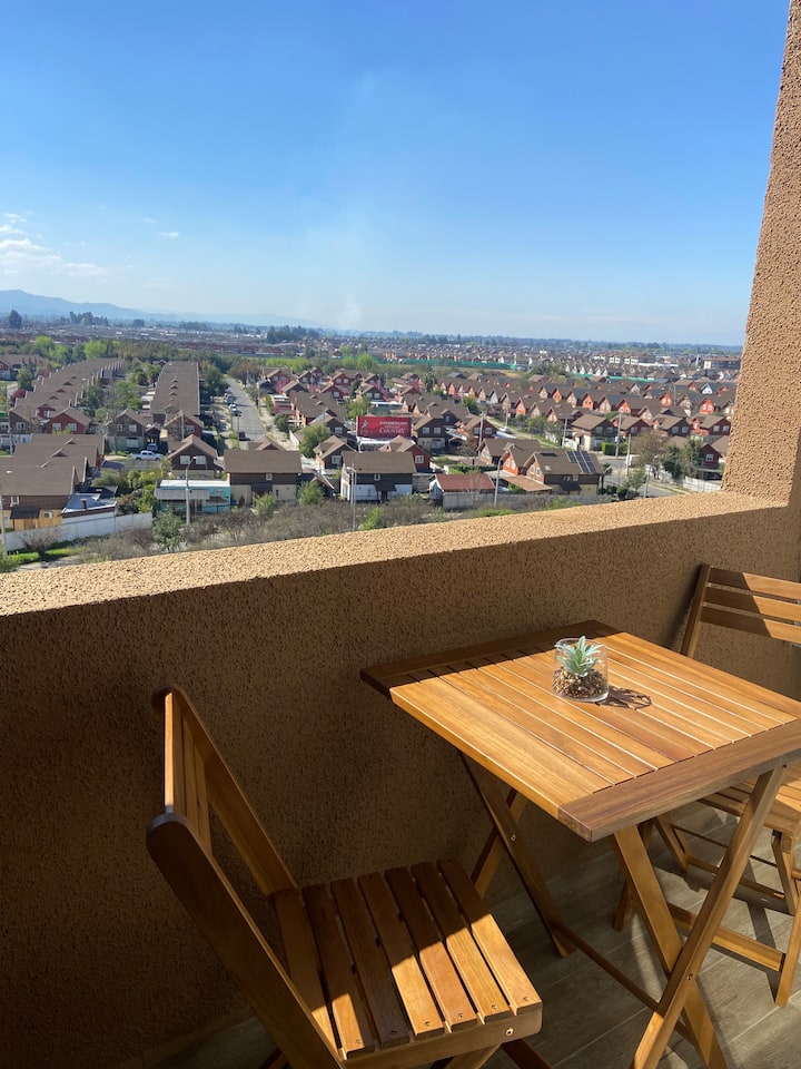Departamento Acogedor Con Hermosa Vista Y Terraza - Talca