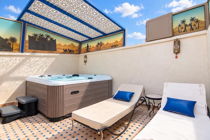Marrakesh Rooftops Riad Astréa • Rooftop Jacuzzi • Pool • Sleeps 8 - Riads for Rent in ...