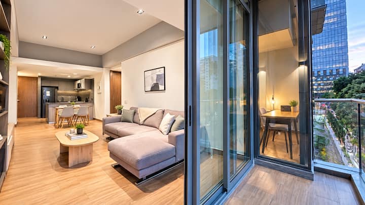 Depa Con Balcon En Polanco/moderno/vista - México