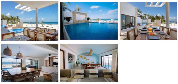 Villa Frente Al Mar Con Piscina Y Playa Exclusiva - Cancún