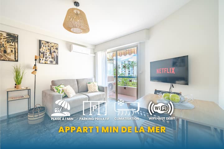 1 Min De La Plage  Parking  Clim - Cagnes-sur-Mer