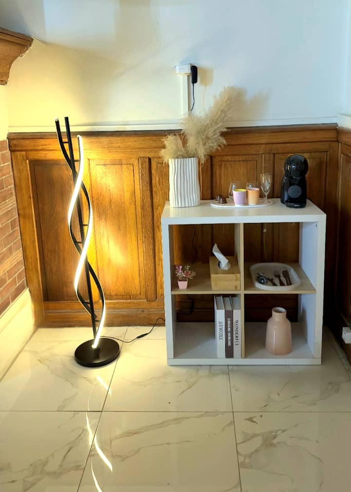Détail de la décoration de la Suite Rose à Tourcoing