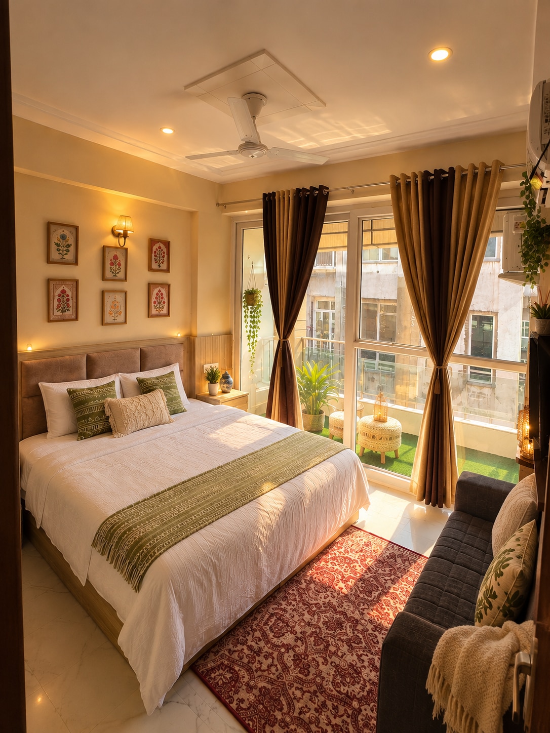 House on Hills |Cozy 1BHK •Balcony & Mountain View with private bathtub in Rishikesh