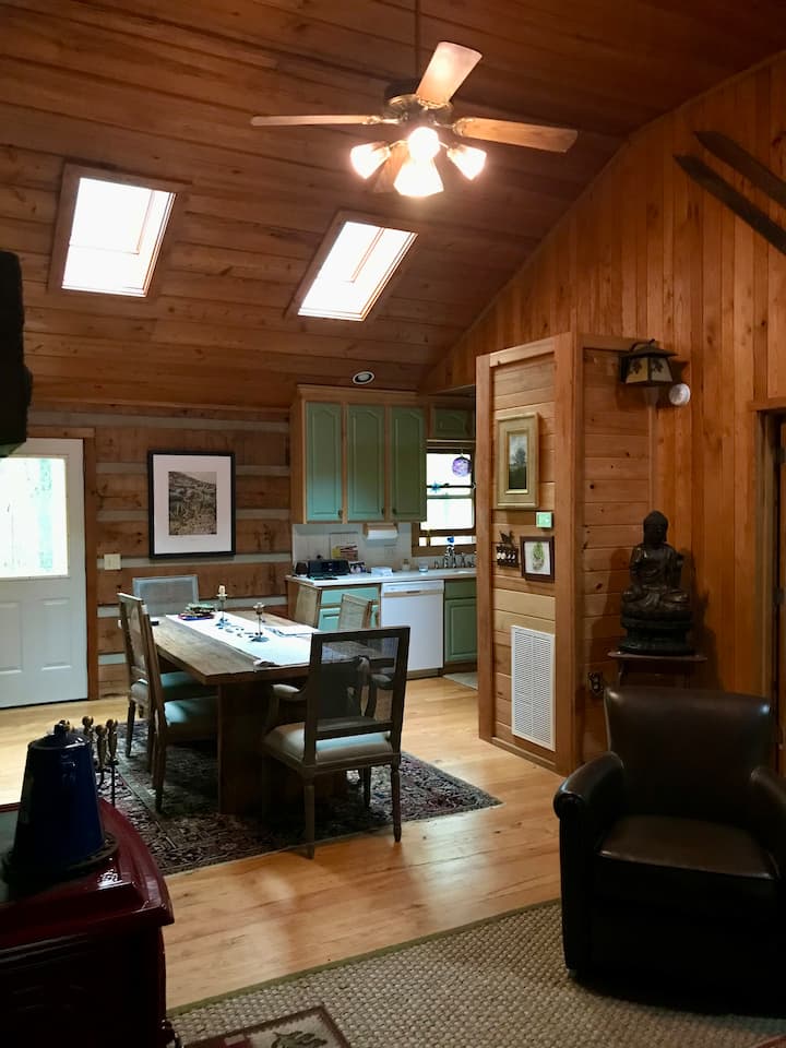 Blue Fire Trail Secluded Log Home with Fire Pit & Forest Trail - Cabins for Rent in ...