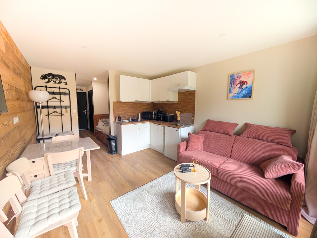 La Vallée Blanche — studio rénové 4 personnes aux 2 Alpes, pied des pistes — photo 3