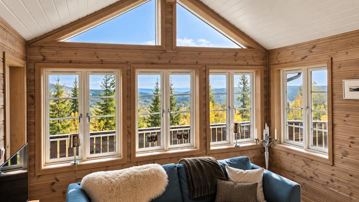 Modern cabin with views and mountain tranquility at Skrim - Cabins for ...