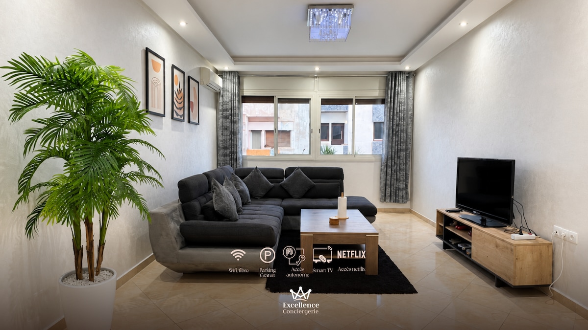 Élégant appartement de 2 chambres | Emplacement privilégié à Agdal