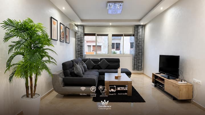 Élégant appartement de 2 chambres | Emplacement privilégié à Agdal