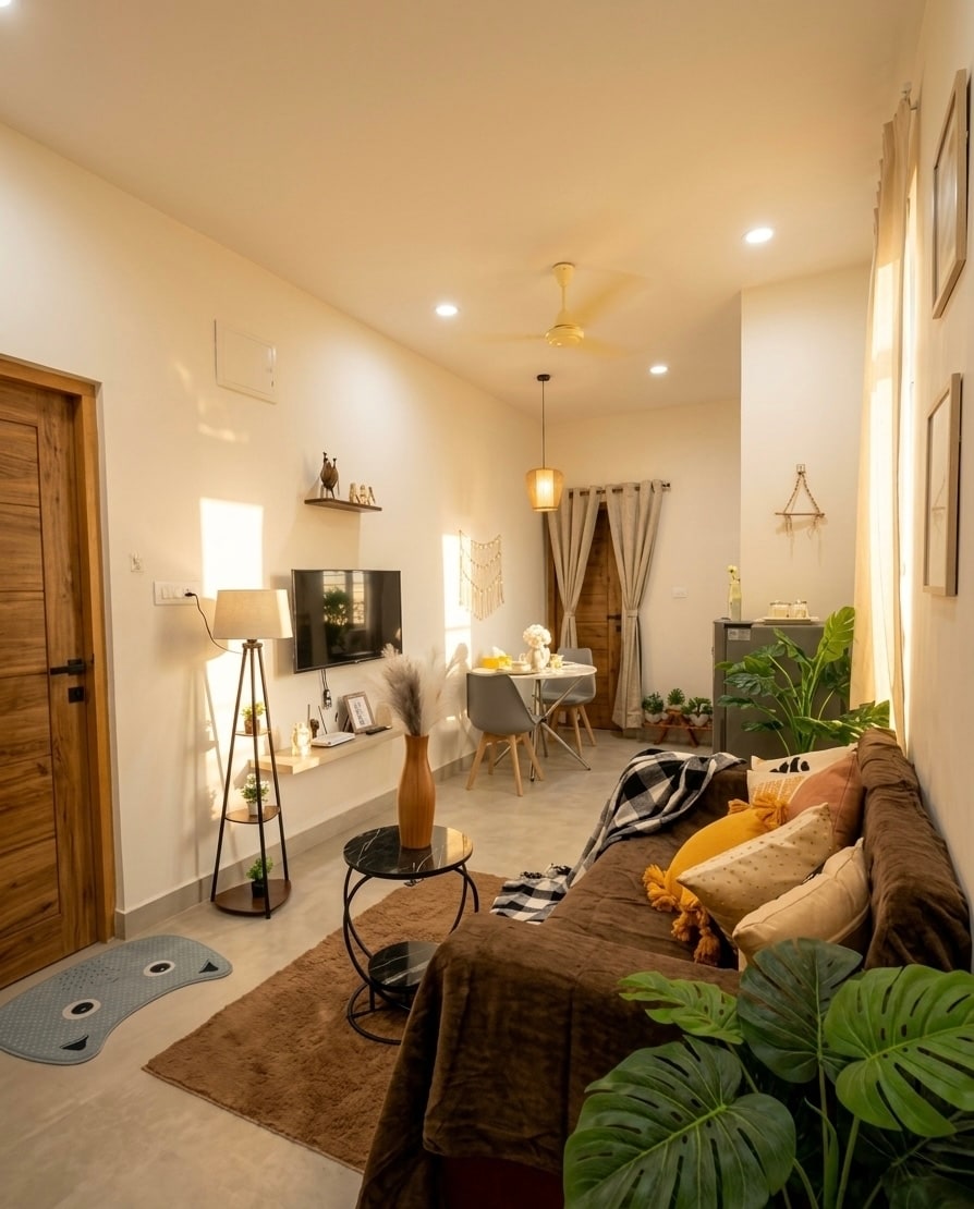Lustre HomeZ | 1BHK & Balcony | HiTech City with private bathtub in Hyderabad