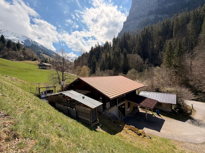 Natur-chalet Mit Whirlpool, Sauna Und Bergblick - Switzerland