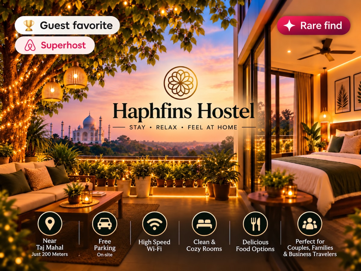 Let Time Linger | Hostel Retreat Near Taj Mahal with private bathtub in Agra