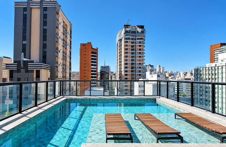 Brazil Rooftops Nik Pinheiros | Gym | Rooftop Pool - Apartments for Rent in Sao Paulo ...