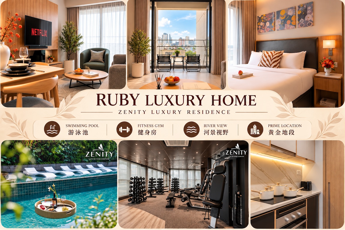 Zenity Residence 2BR/3Bed/2BA Pool+Gym Ben Thanh