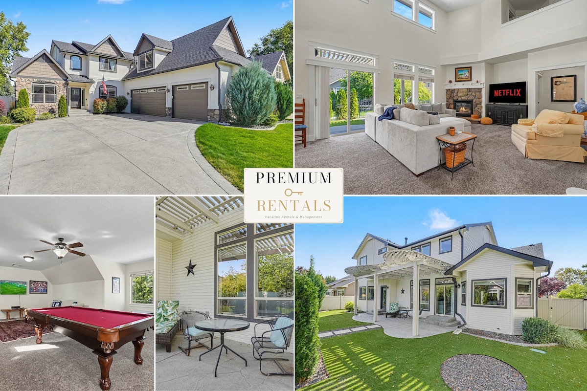 5BR Meridian Custom Home • Pool Table• Home Office - Houses for Rent in ...