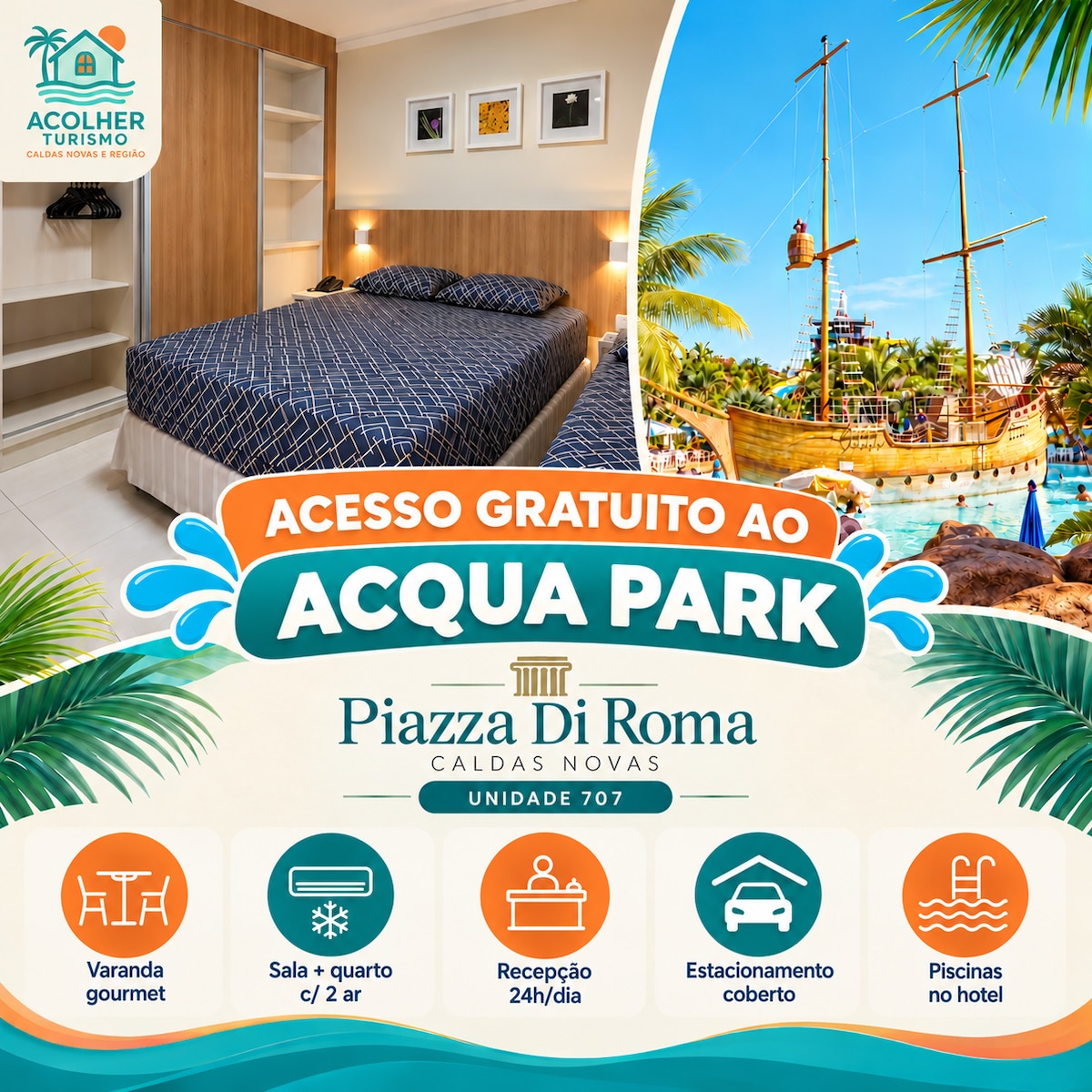 Cozy Piazza with View + Acqua Park – Apartment 707 - Apartments for ...