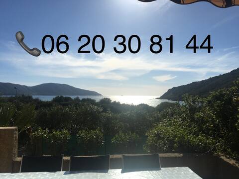 F3 en VILLA Beach à pied-vue mer-lava-20mn Ajaccio