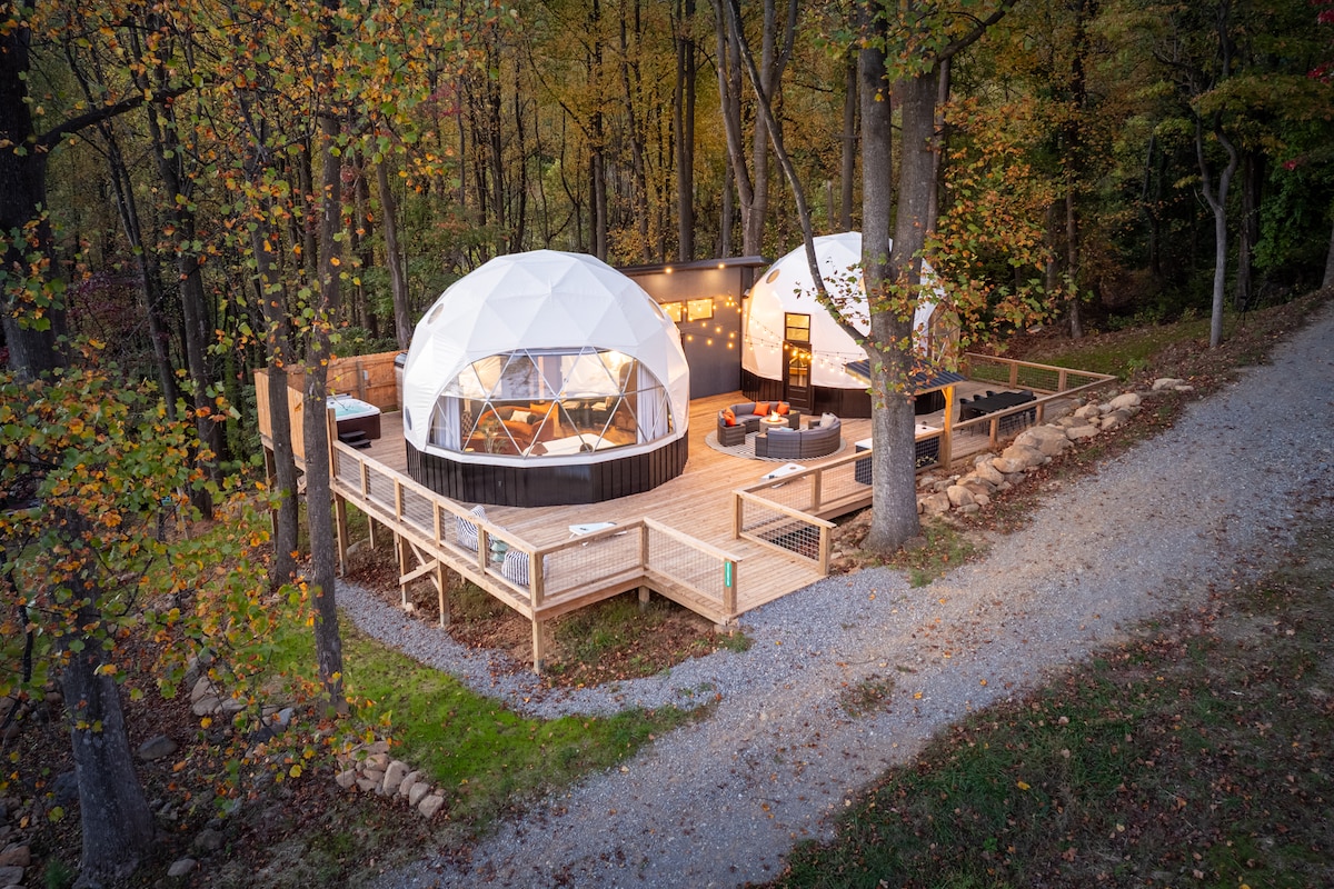 Twin domes + Hot Tub + Sauna + Fire Pit + BBQ - Dome houses for Rent in ...