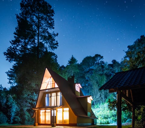 House in the middle of the forest. Ideal for families