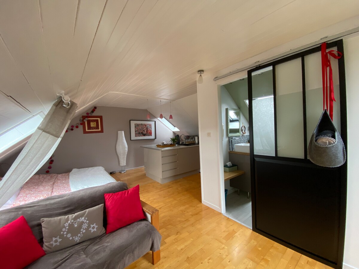 Airbnb performant: Cozy studio and private garden in Pévèle à Archidiocèse De Cambrai