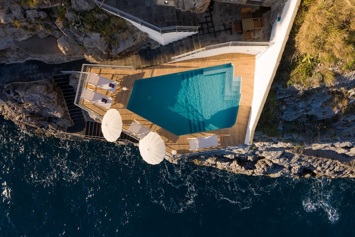 Villa Elizabeth: Seawater Swimming Pool And Sea - Ravello